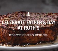 Ruth’s Chris: $25 Dining Card W/ Purchase - Father's Day