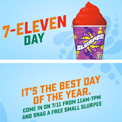 7-Eleven: Free Small Slurpee - 7/11 11am-7pm