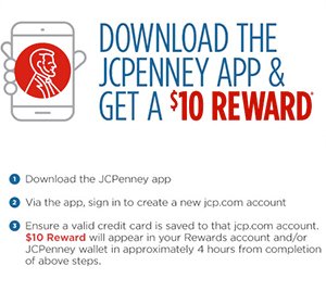 JCPenney: Get $10 Reward W/ App Download