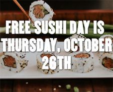 P.F. Chang’s: Free Sushi Day - Oct 26