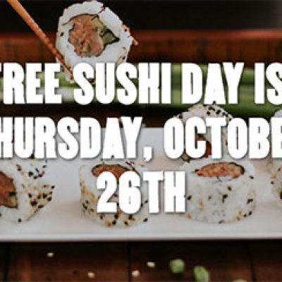 P.F. Chang’s: Free Sushi Day - Oct 26