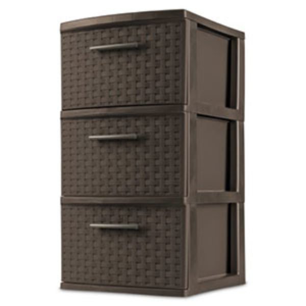 Sterilite 3-Drawer Weave Cart (2 Set) Just $16.00 (Reg $24)