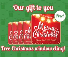 Free Merry Christmas Window Cling