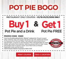 Boston Market: B1G1 Pot Pie