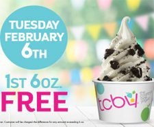 TCBY: Free 6oz Cup - Feb 6th