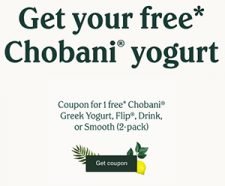 Free Chobani Yogurt