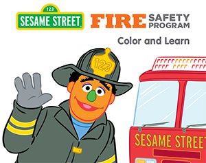 Free Sesame Street Fire Safety Coloring Page
