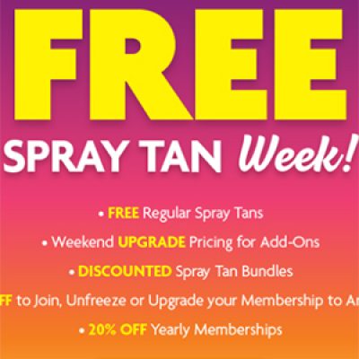 Sun Tan City: Free Spray Tan Week - March 5-11