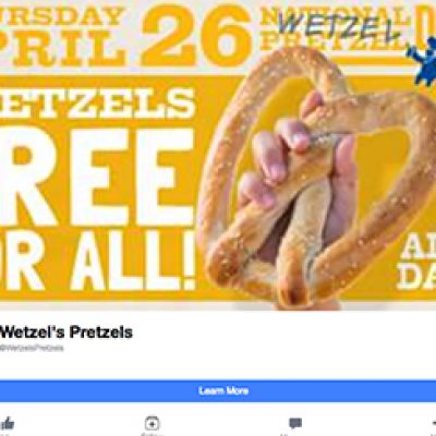 Wetzel's: Free Pretzels - April 26th