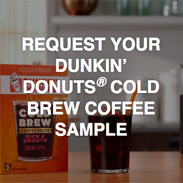 Free Dunkin' Donuts Cold Brew Samples