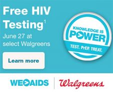 Walgreens: Free HIV Testing - June 27