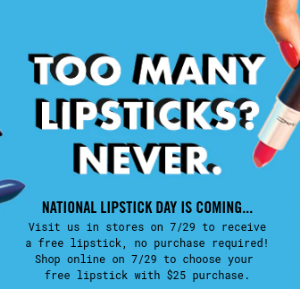 Free MAC Lipstick