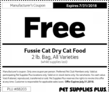 Free Bag of Fussie Cat Dry Food