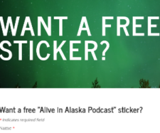 Free Alive in Alaska Podcast Sticker