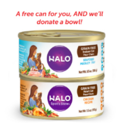 Free Can of Halo Cat Food - Aug 8 Only