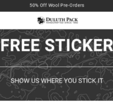 Free Duluth Pack Sticker