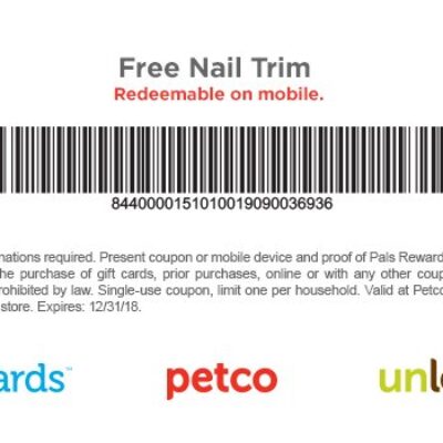 Petco: Free Dog Nail Trim - Expires 12/31