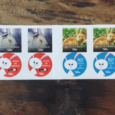 Free PETA Happy Bunny, Sad Bunny Stickers