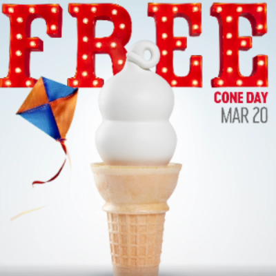 DQ: Free Cone Day - March 20th