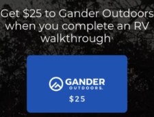 Free $25 Gander Outdoors Card W/ RV Walkthrough