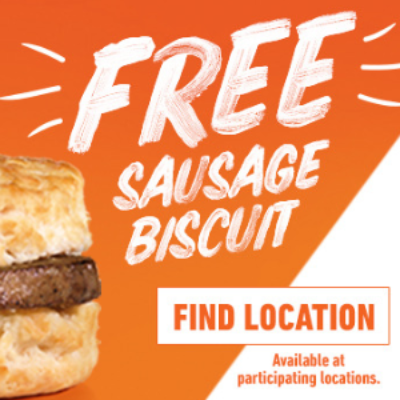 Hardee's: Free Sausage Biscuit - April 15