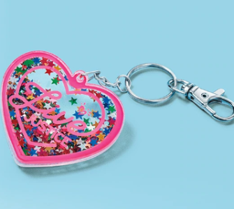 Free Glitter Heart Bag Charm