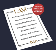 Free "I Am Dad" Mirror Cling