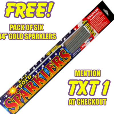 Free Six-Pack of Sparklers @ Phantom Fireworks