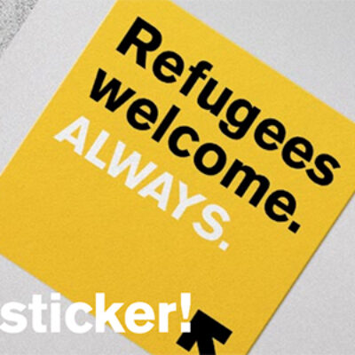 Free Refugees Welcome Sticker