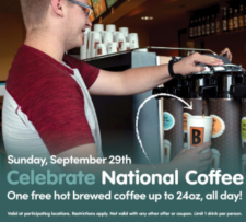 BIGGBY: Free Coffee - Sept 29
