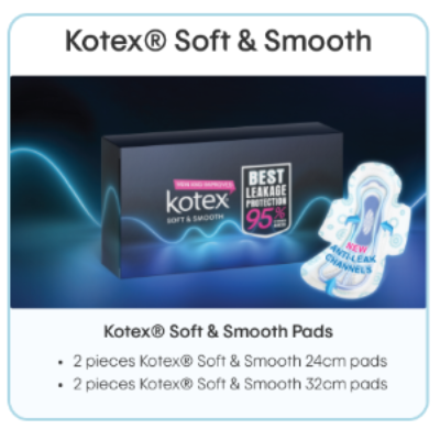 Free Kotex Soft & Smooth Pad Sample