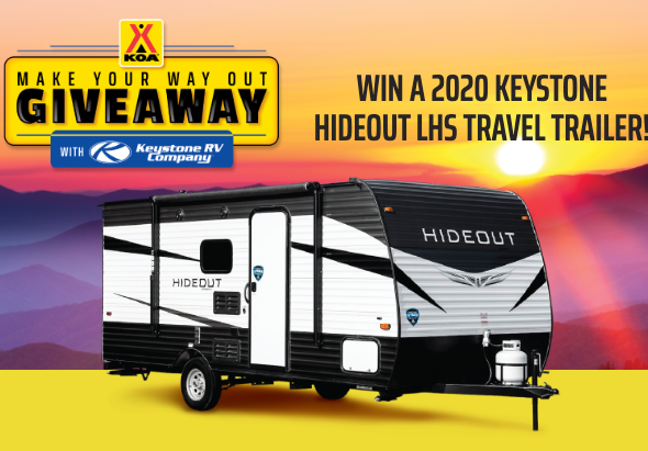 Win a Keystone Hideout Travel Trailer from KOA