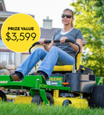 Win a John Deere Z335E Residential ZTrak Mower