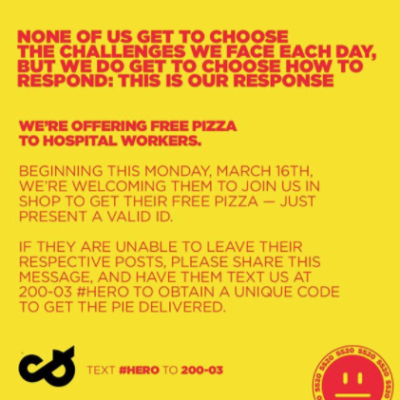 &Pizza: Free Pizza for Hospital Workers
