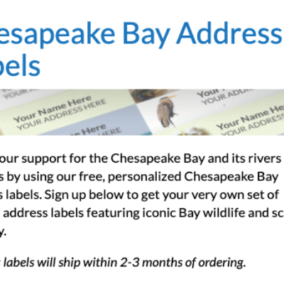 Free Chesapeake Bay Address Labels