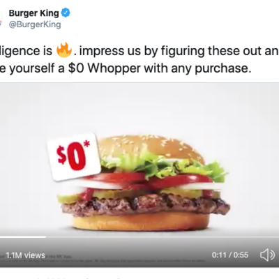 Burger King: Free Whopper W/ Any Purchase