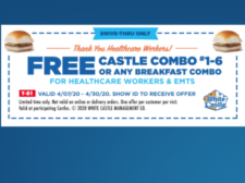 White Castle: Free Castle Combo for Healthcare Workers