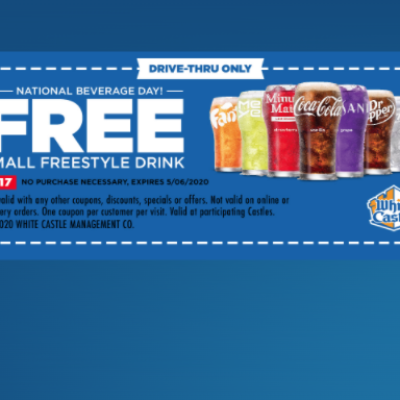 White Castle: Free Small Freestyle Drink - Expires today