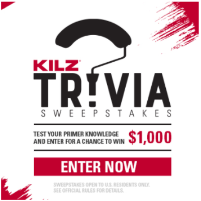 Win up to a $1K VISA Gift Card from KILZ