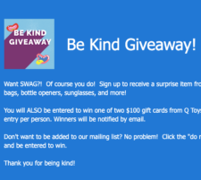 Free Be Kind Swag