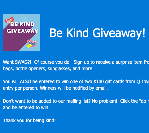 Free Be Kind Swag