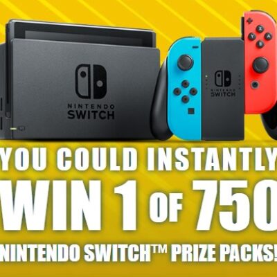 Win 1 of 750 Nintendo Switch Prize Packs