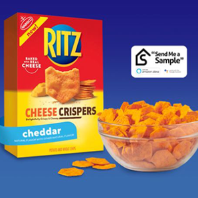 Free Ritz Cheese Crispers Sample W/ Alexa or Google Assistant
