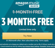 3 Free Months of Amazon Music
