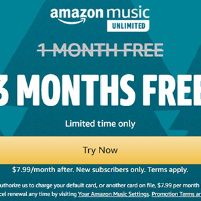 3 Free Months of Amazon Music