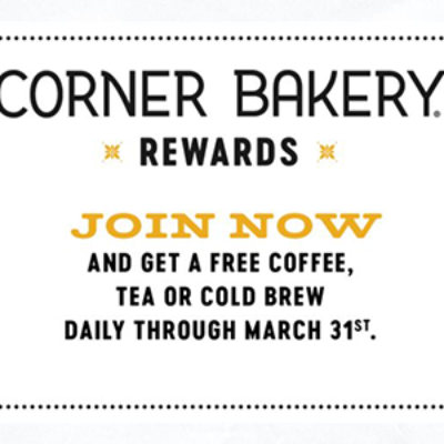 Corner Bakery: Free Coffee, Tea, or Cold Brew Daily