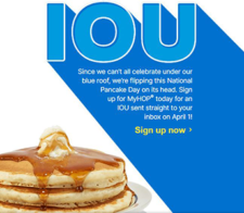 IHOP: Free Short Stack of Buttermilk Pancakes