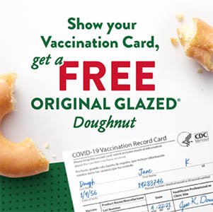 Krispy Kreme: Free Doughnut W/ Vaccination Card