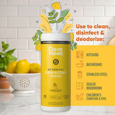 Free CleanWell Disinfecting Wipes