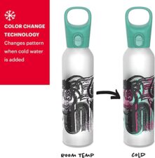 Pyrex Color Changing Glass Water Bottle